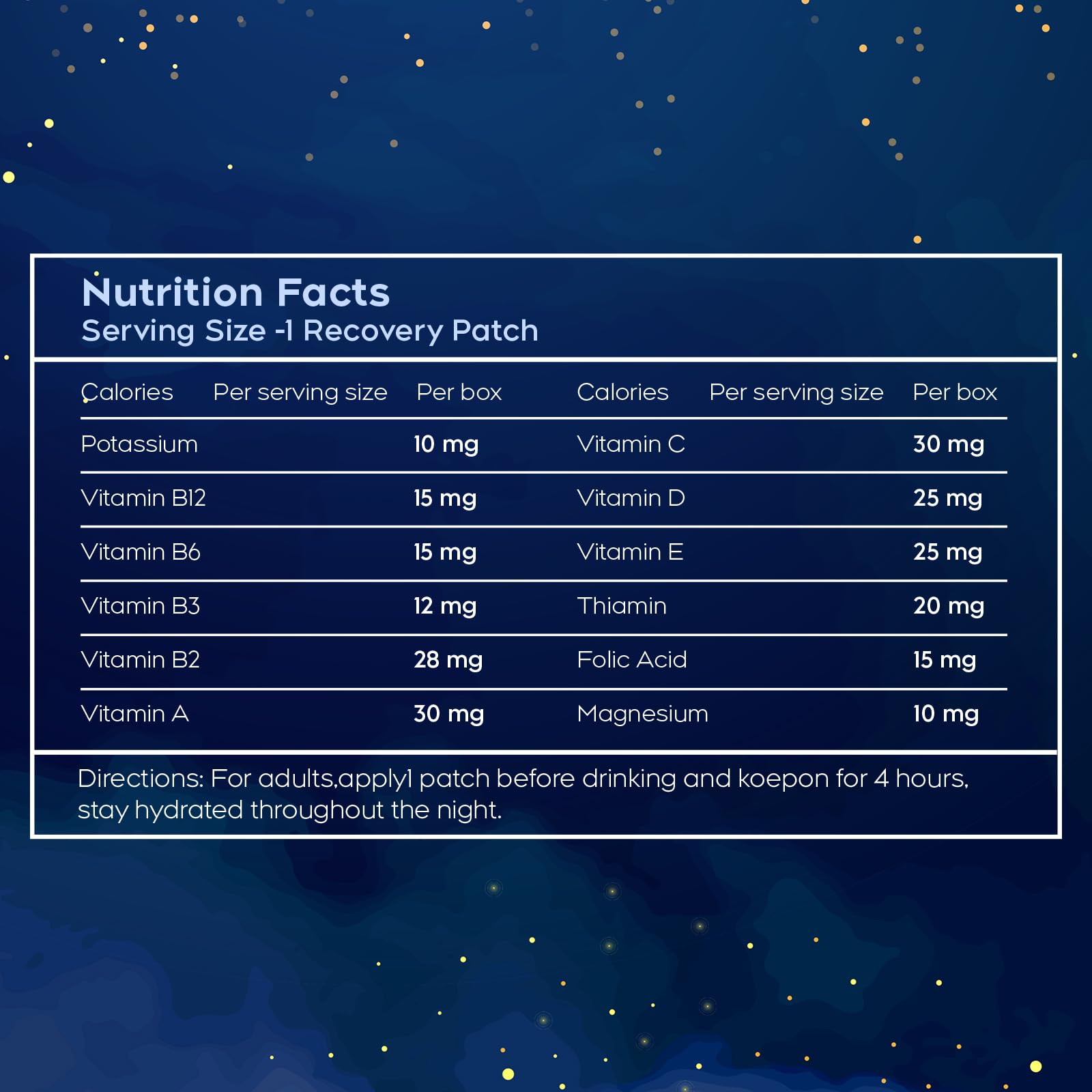 RAAYAM advertencia de piel sensible, prueba en zona pequeña