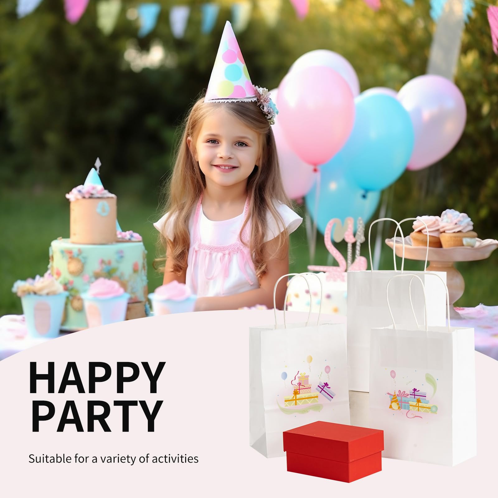 RACETOP escena de evento mostrando bolsas como packaging elegante