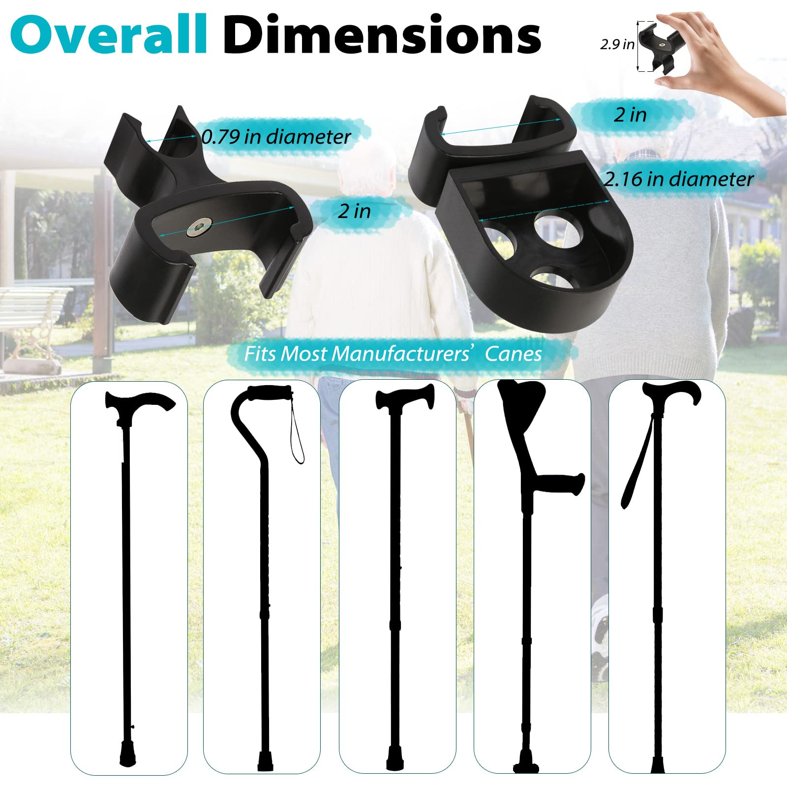 Racrank escala y tamaño junto al rollator muestra compatibilidad