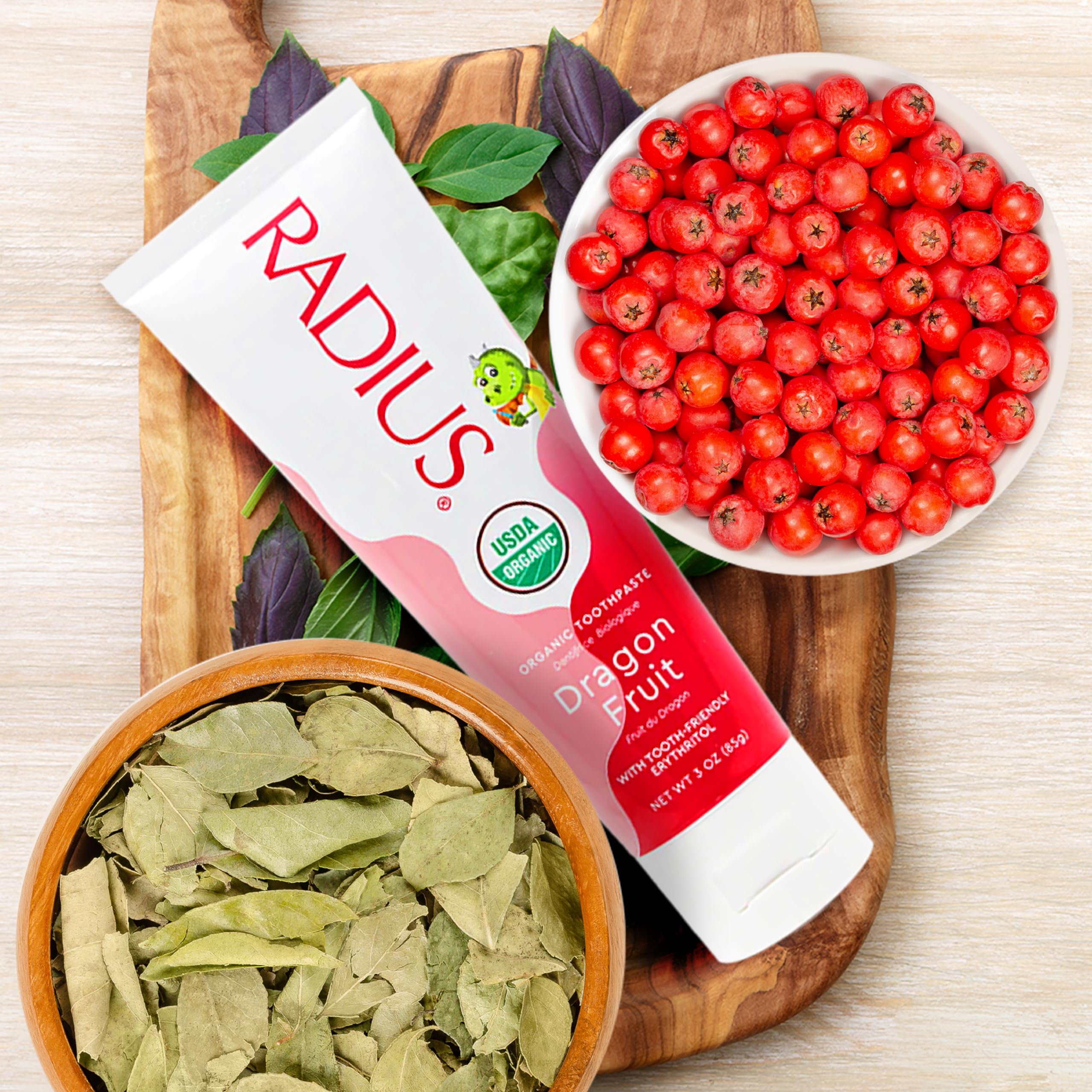 RADIUS etiqueta con certificaciones USDA y beneficio de confianza