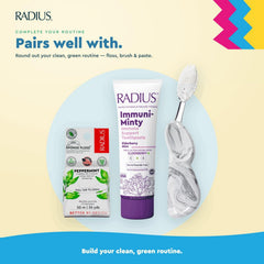 RADIUS etiqueta con ingredientes naturales y ventaja sin tóxicos
