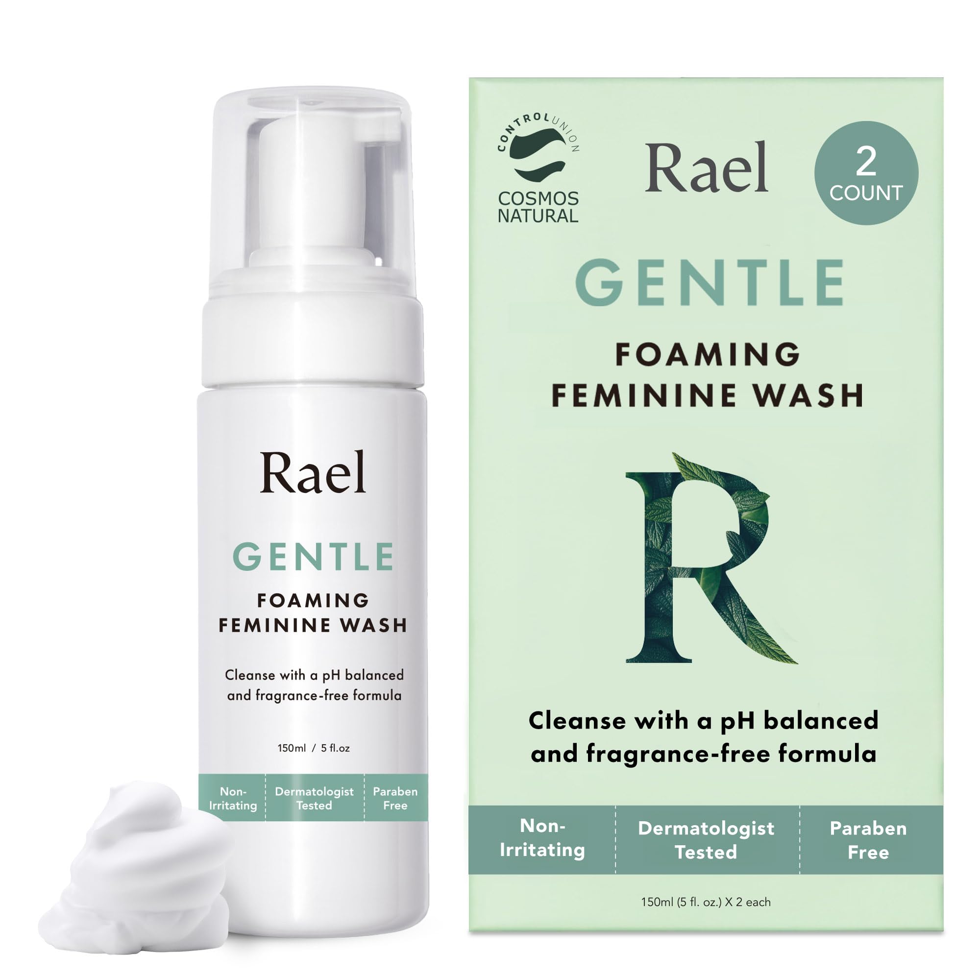 Rael envase frontal 2 pack mostrando diseño y ventaja natural