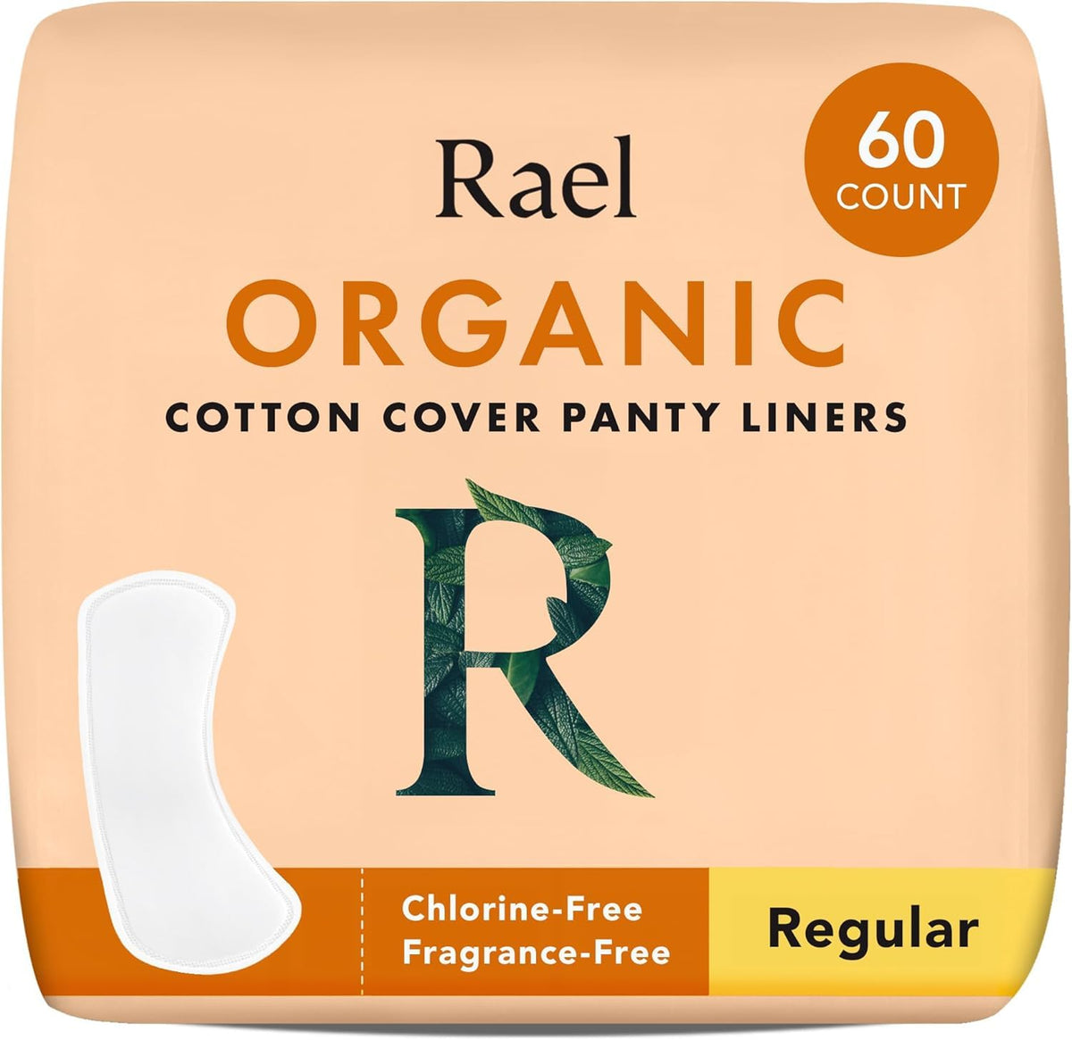 Rael paquete frontal mostrando 60 protectores para protección diaria y comodidad
