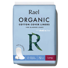 Rael empaque frontal mostrando 72 protectores y diseño compacto para almacenamiento