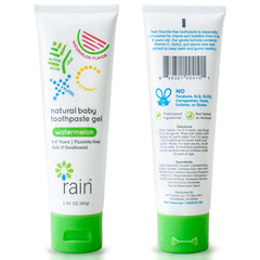 Rain tubo sobre superficie natural, enfatiza ingredientes naturales