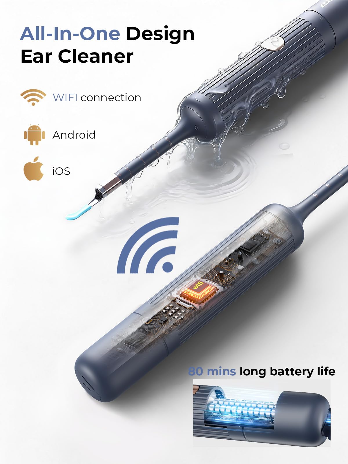 Rainaideng estuche con accesorios ordenados para almacenamiento seguro