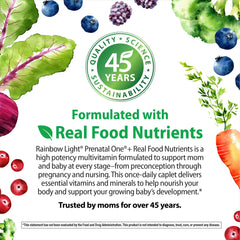 Etiqueta de Rainbow Light con lista de ingredientes y valores, transparencia y confianza
