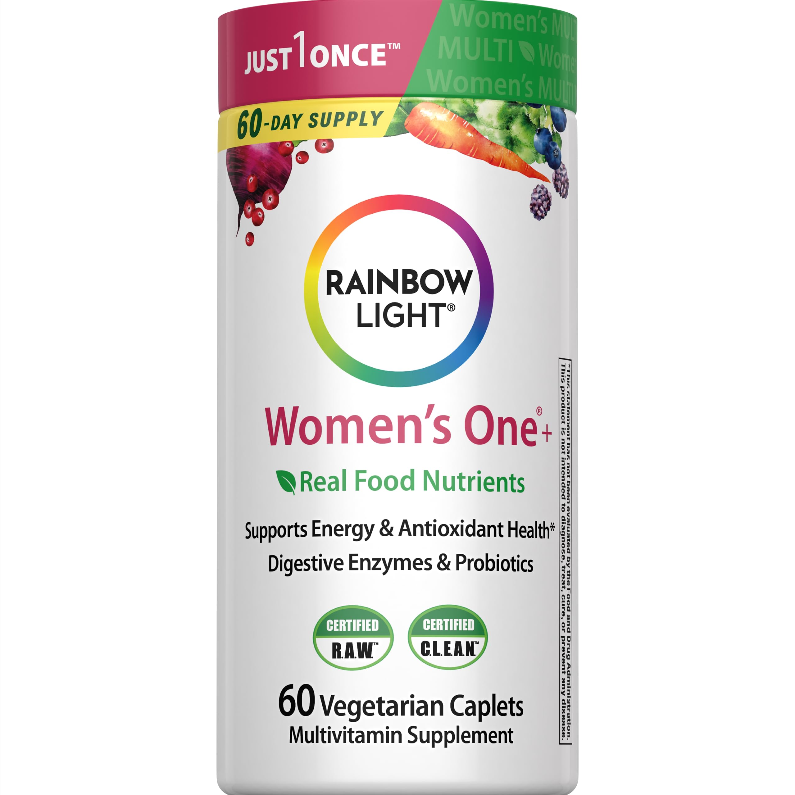 Rainbow Light frente del envase mostrando etiqueta y beneficios visibles