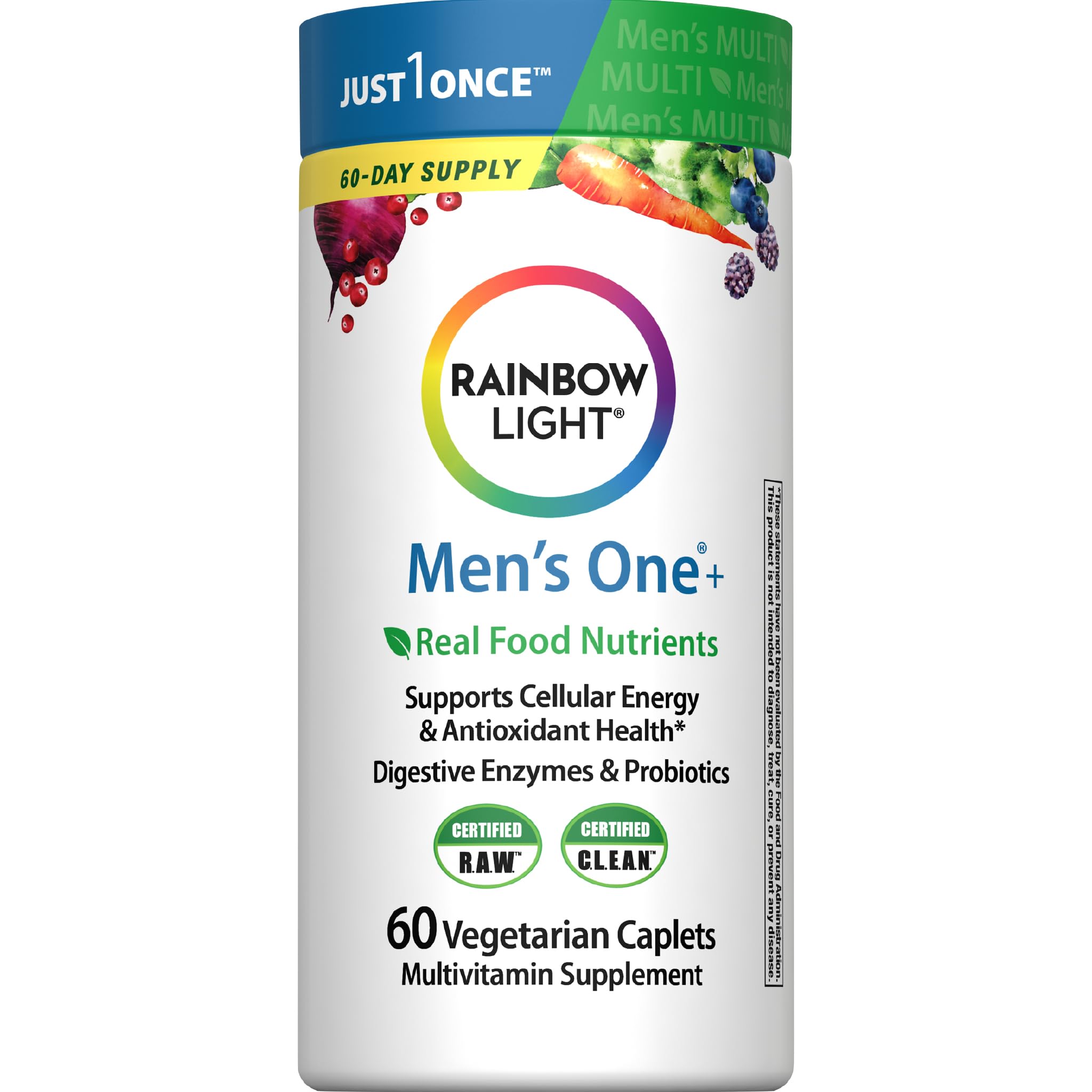 Rainbow Light mostrando el frente del envase con beneficios claros