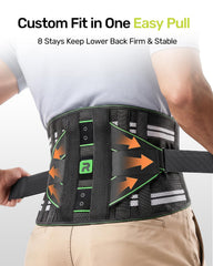 Rakiie almohadilla 3D removible que adapta compresión lumbar