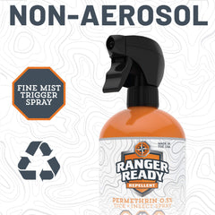 Ranger Ready aplicado por excursionista protegiendo ropa en sendero