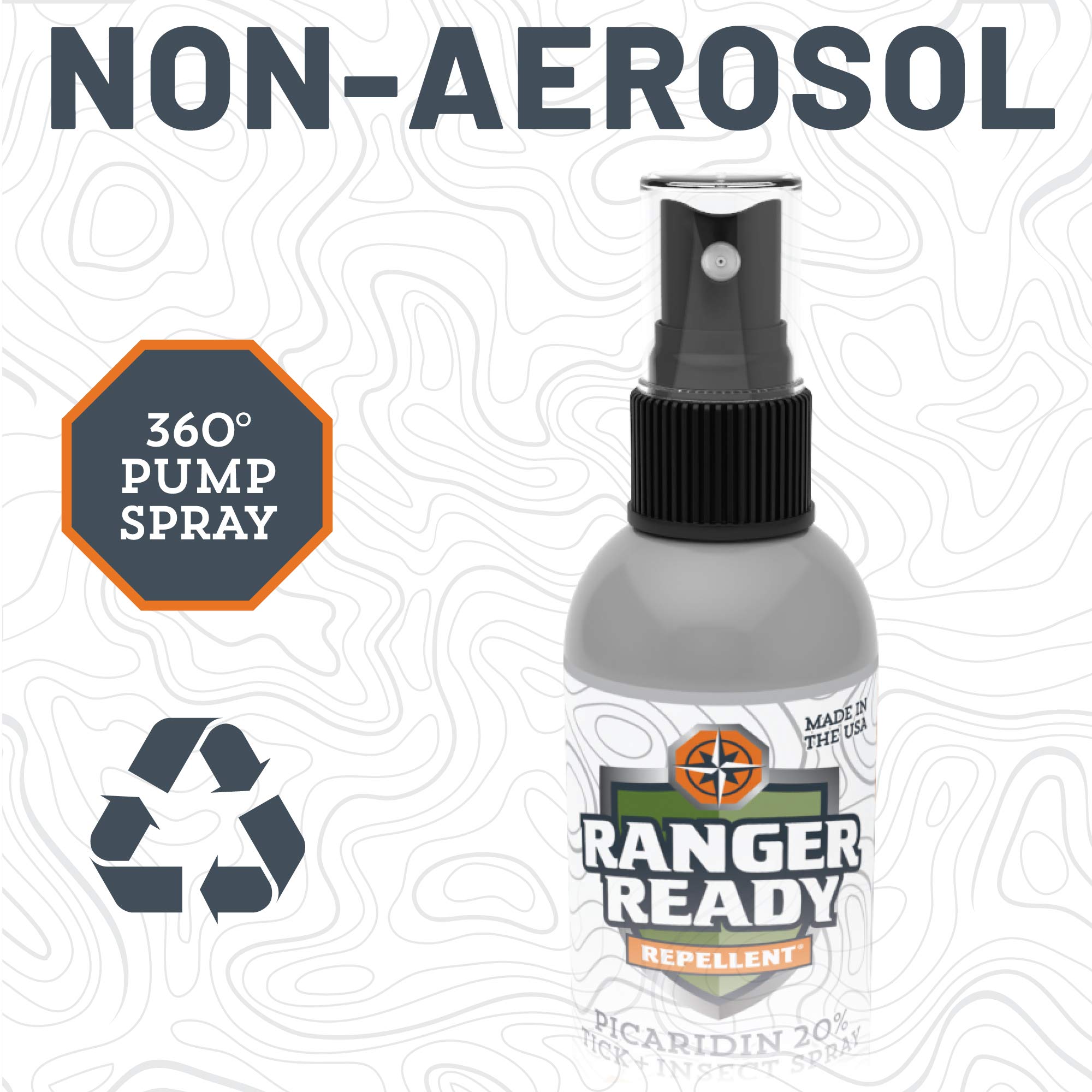 Ranger Ready niebla fina desde boquilla 360° cubre cuerpo de forma eficaz
