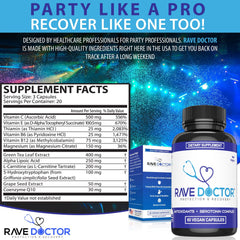 Rave Doctor frasco junto a objetos para comparar tamaño y portabilidad