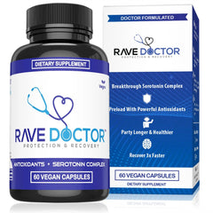 Rave Doctor frasco frontal mostrando diseño y uso práctico