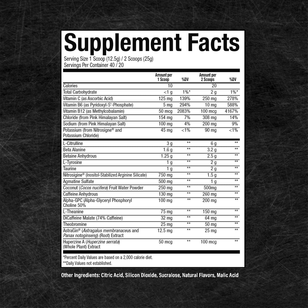 RAW CBUM etiqueta con lista de ingredientes, evidencia transparencia