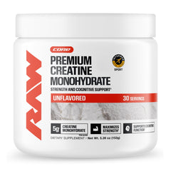 RAW envase frontal mostrando sello de pureza y 30 porciones