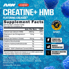 RAW polvo de creatina textura fina, mezcla fácil y disolución rápida