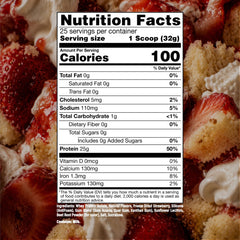 RAW etiqueta nutricional en detalle con 25 g de proteína por servicio