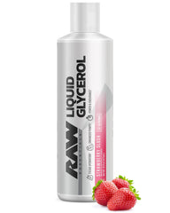 RAW frasco frontal Strawberry Slush mostrando diseño y beneficios