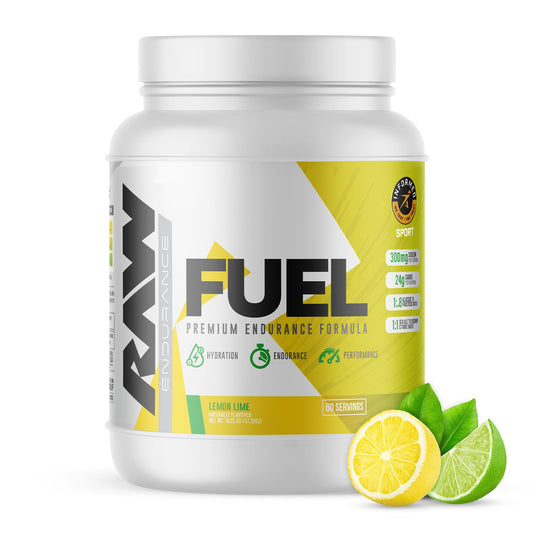 RAW Fuel Endurance: bote con polvo limon-lima para entrenamientos