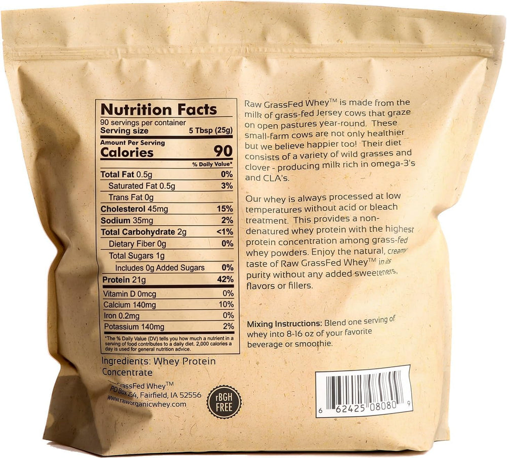 Raw Organic Whey café con proteína integrable para energía sin sabores añadidos