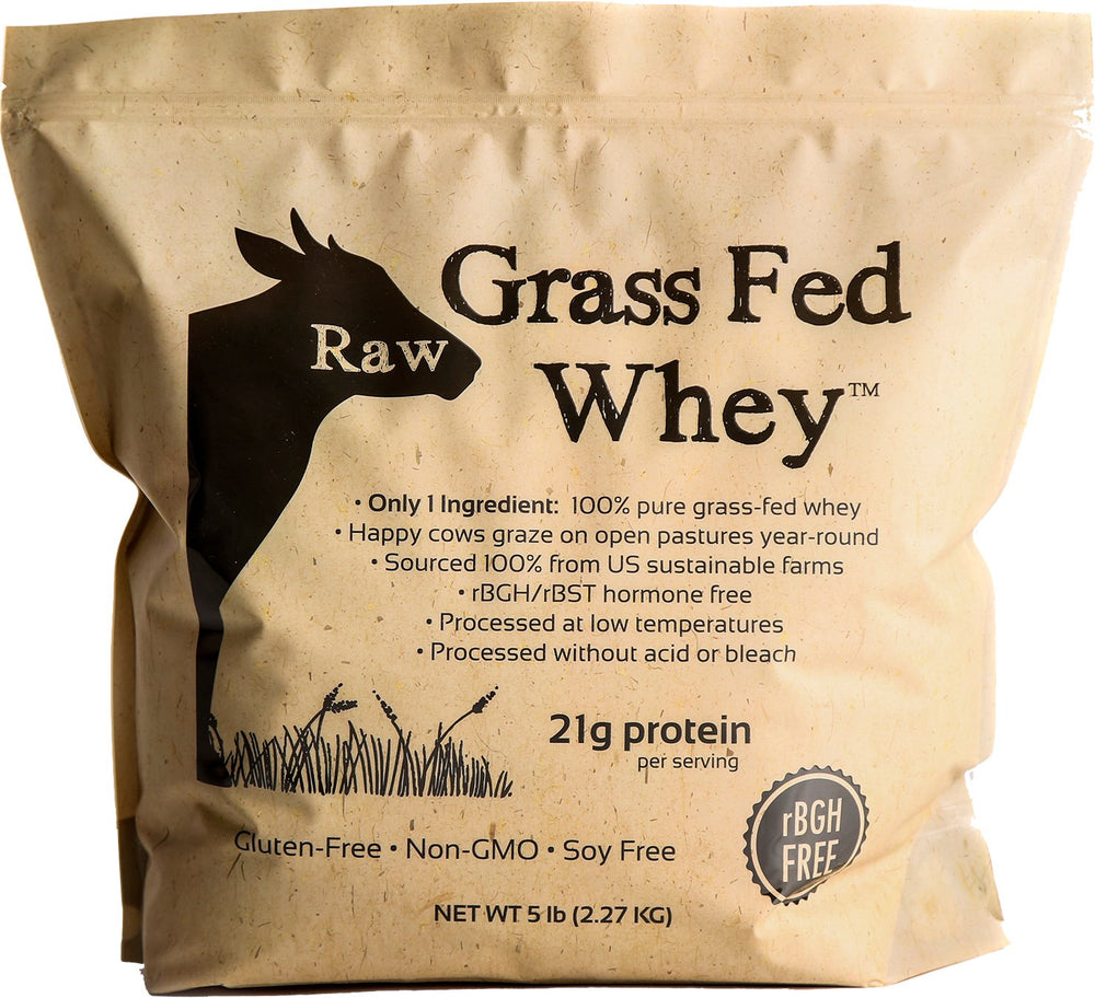 Raw Organic Whey frente del paquete mostrando sello puro y beneficio de limpieza