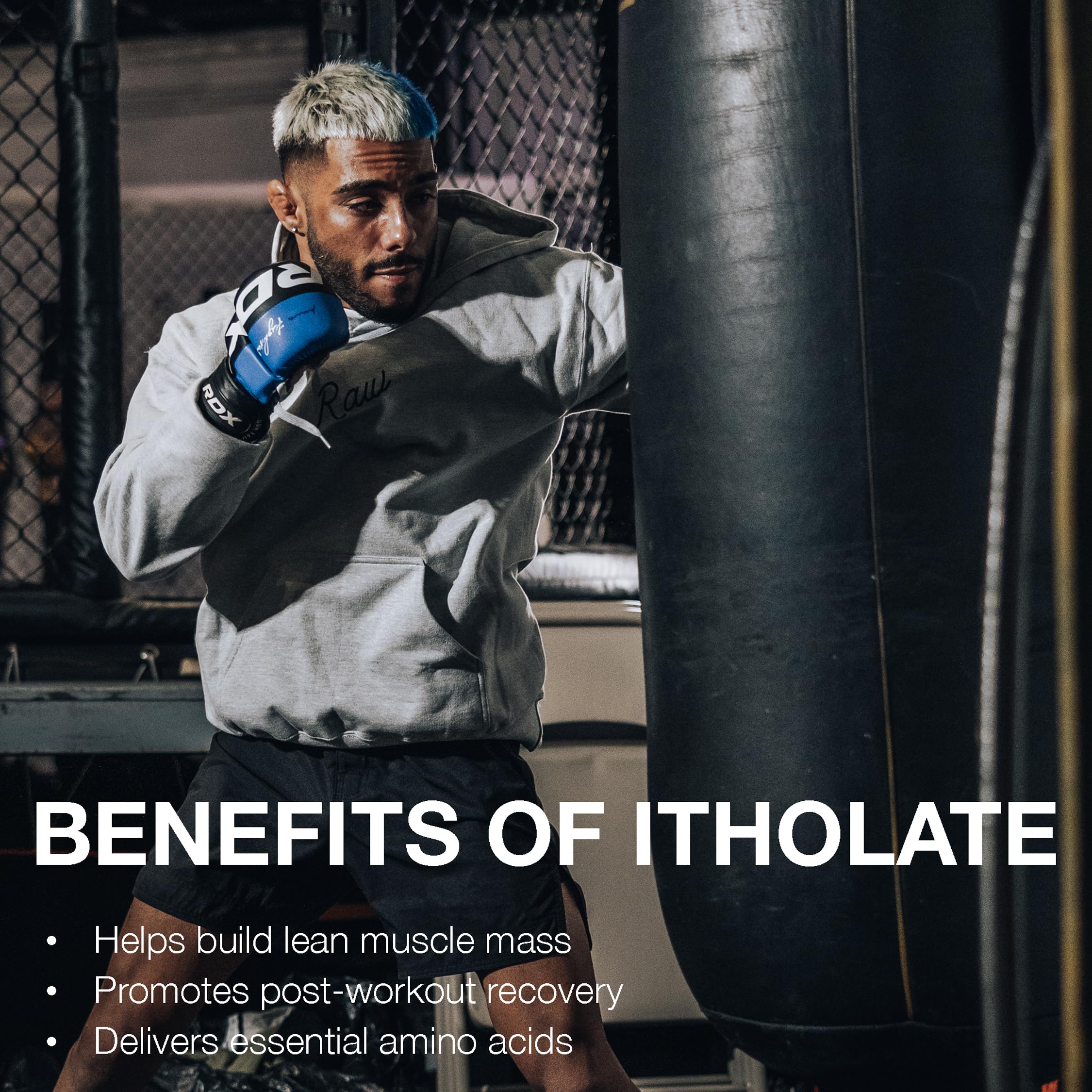 Proteína RAW aislada, galleta vainilla avena, baja en grasa y carbohidratos.