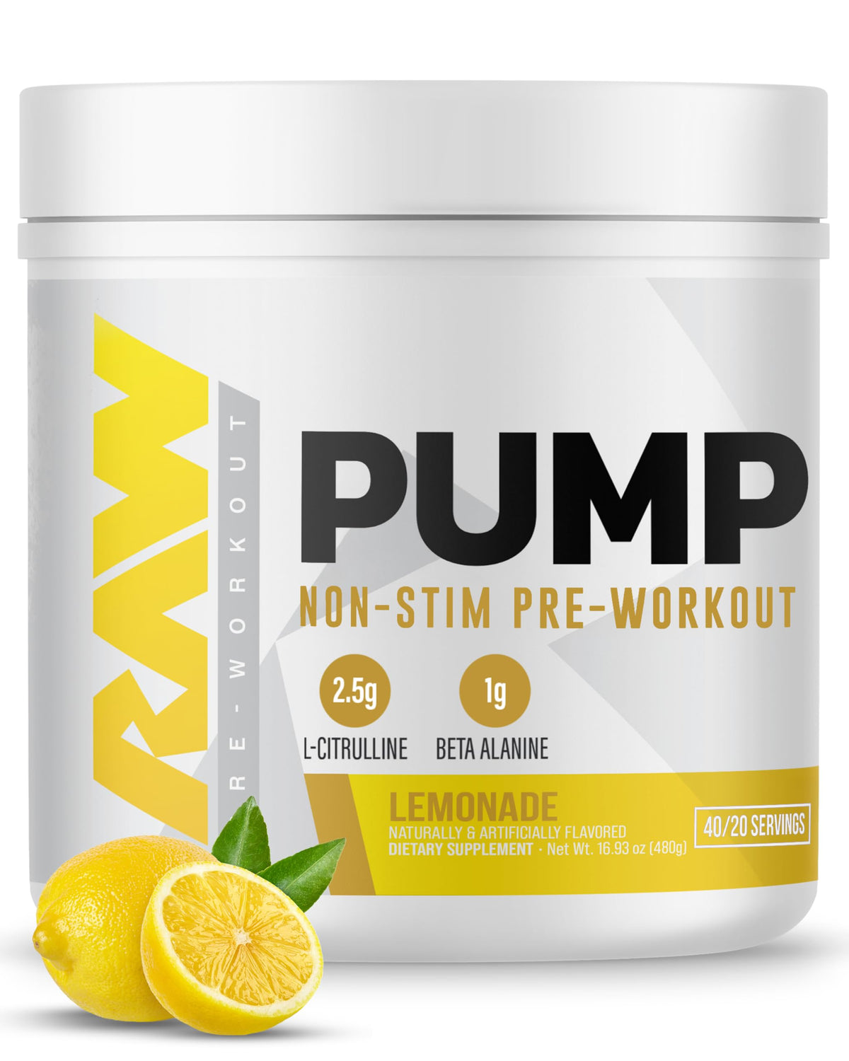 RAW Pump frontal del envase mostrando el diseño y claridad del producto