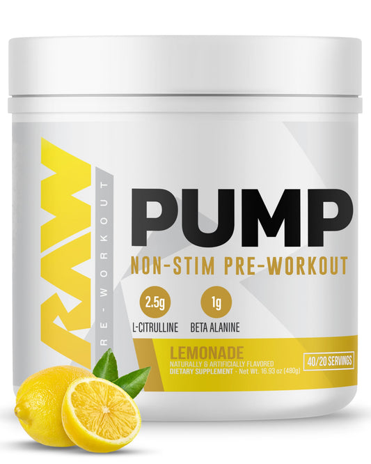RAW Pump frontal del envase mostrando el diseño y claridad del producto