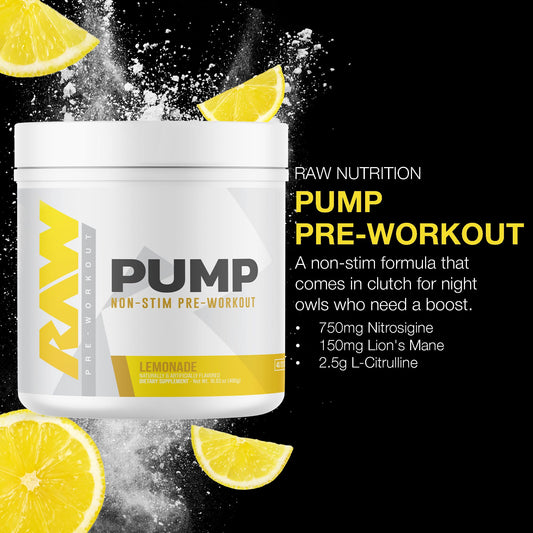 Close-up del polvo RAW Pump Limonada mostrando textura y solubilidad mejorada