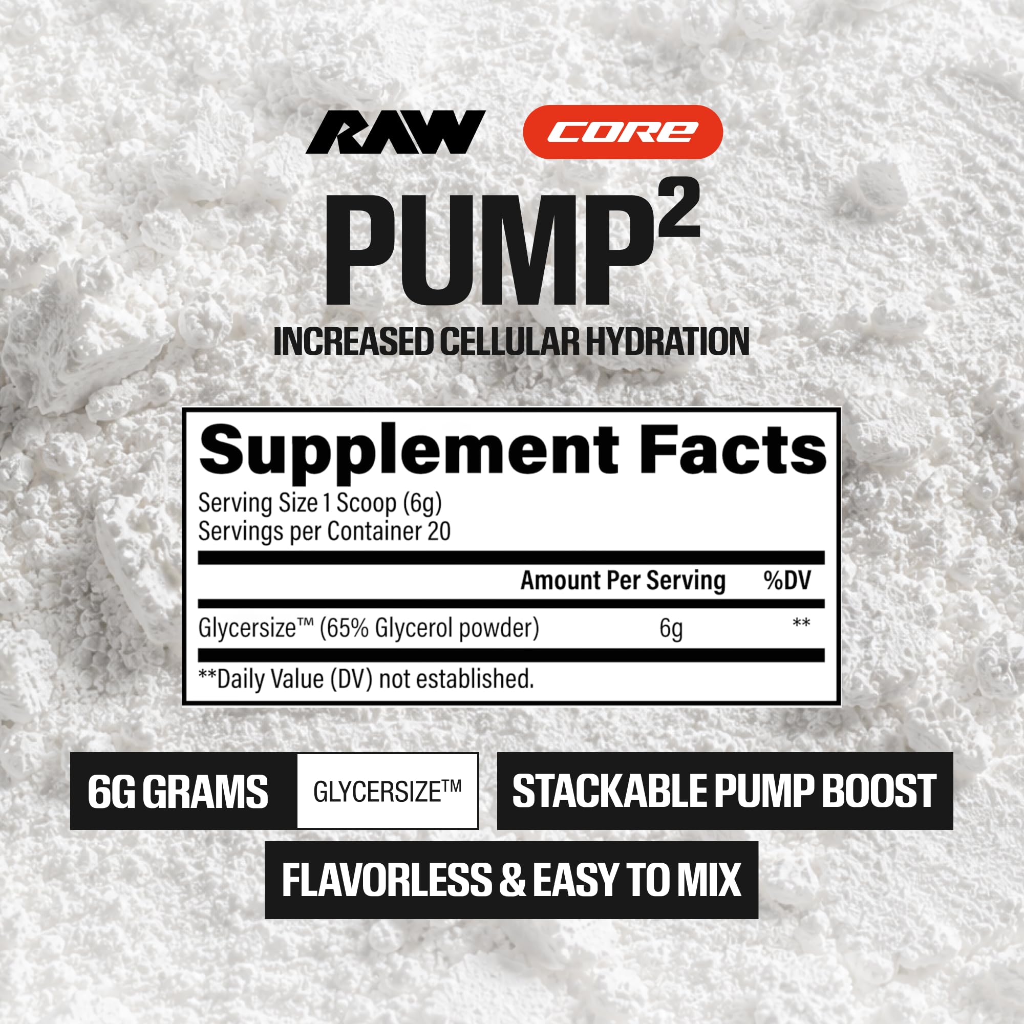 RAW Pump2 cierre y etiqueta legible que asegura calidad y transparencia
