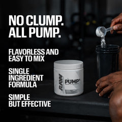 RAW Pump2 vertido en mano para dosificar fácilmente antes de entrenar