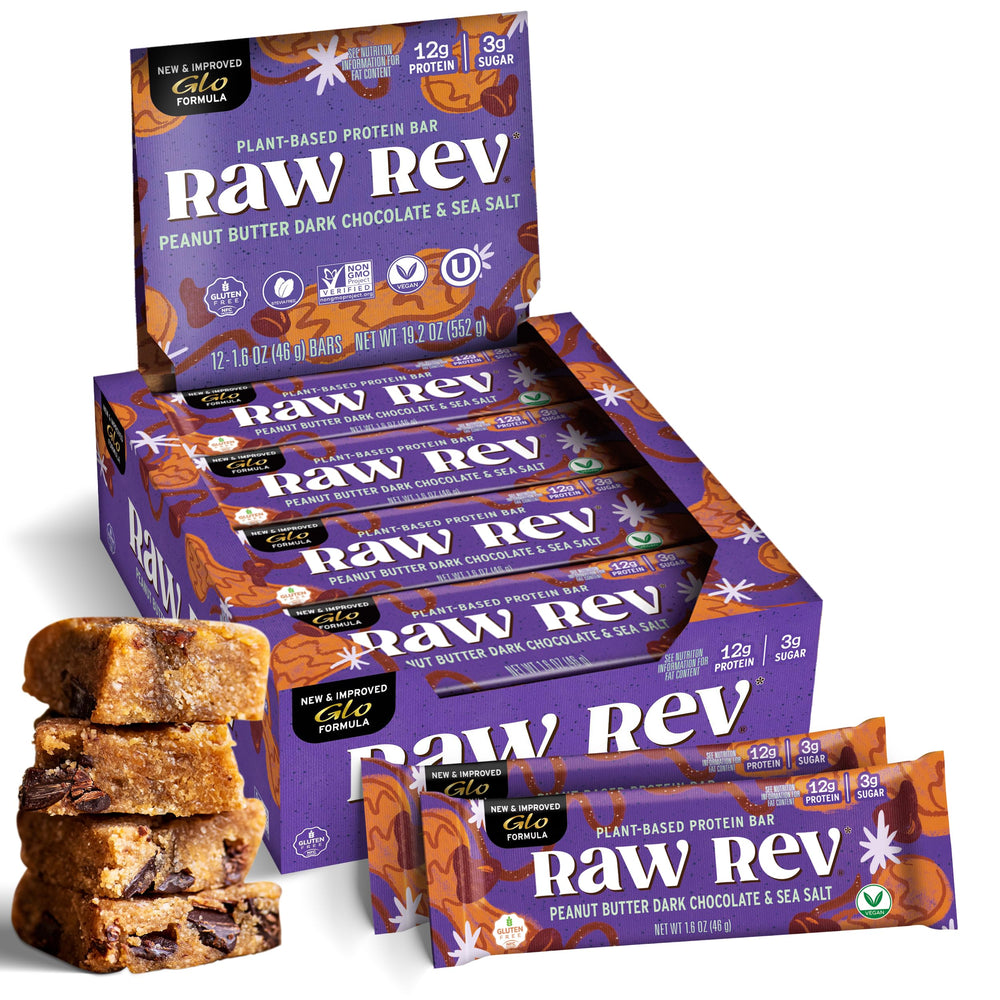 Raw Rev Glo vista frontal del empaque que muestra diseño y cantidad, facilita compra informada