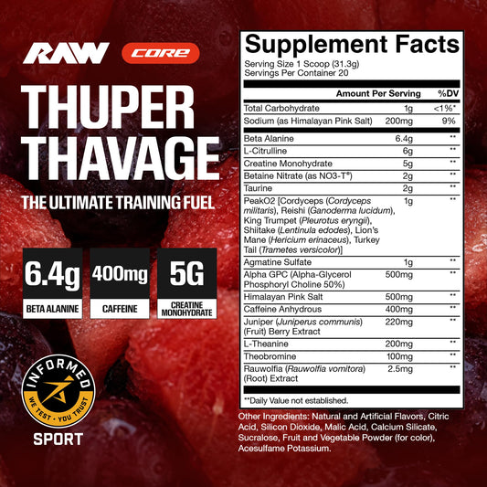 Textura del polvo RAW Thuper Thavage cerca, destacando mezcla fina y disolución