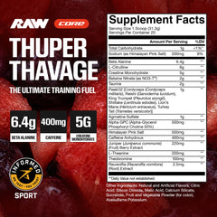 Textura del polvo RAW Thuper Thavage cerca, destacando mezcla fina y disolución