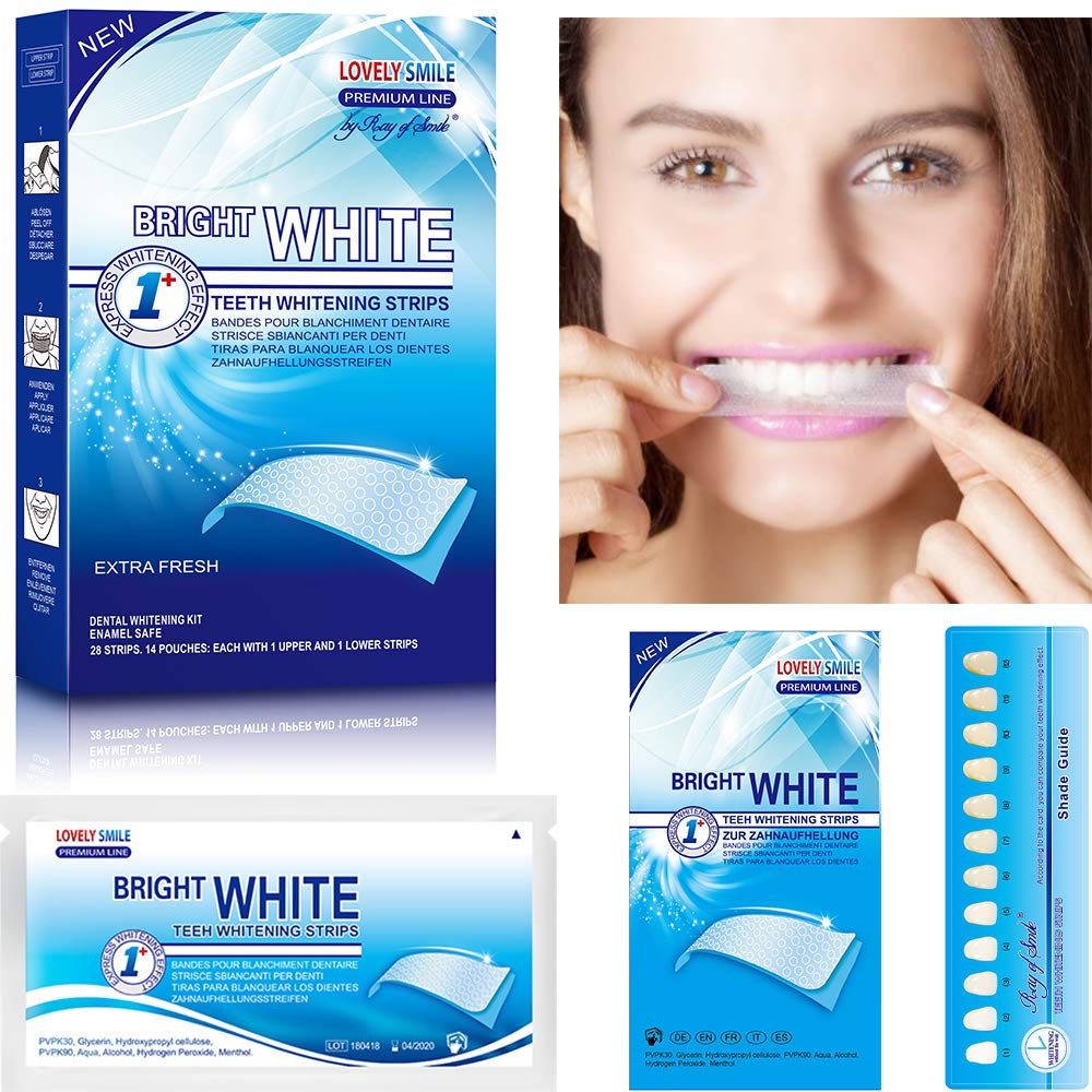 RAY OF SMILE close-up gel de tira que muestra textura adhesiva