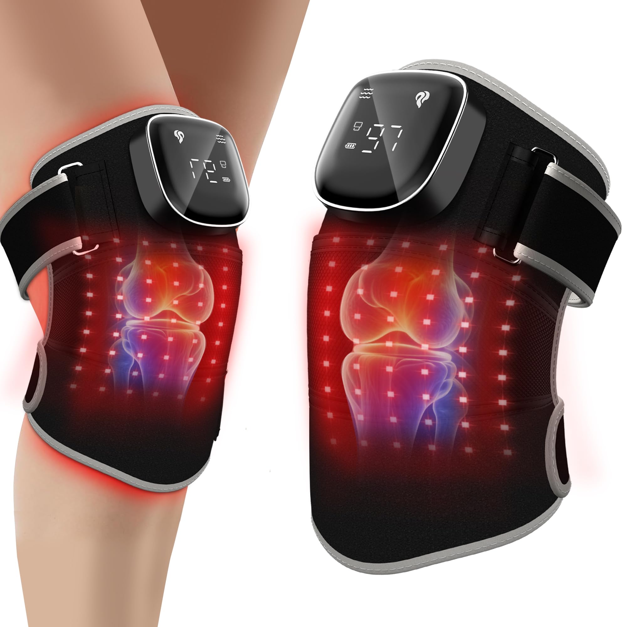 RAYOCON rodillera vista frontal, diseño ergonómico y ligero para confort