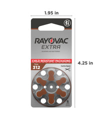 Rayovac Extra 312 instalada en audífono BTE en uso, soporte de procesamiento digital