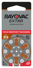 Rayovac Extra frontal del empaque que muestra 60 pilas y fácil acceso