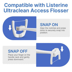 RAZOKO cabeza instalada en mango Listerine Ultraclean Access para uso inmediato