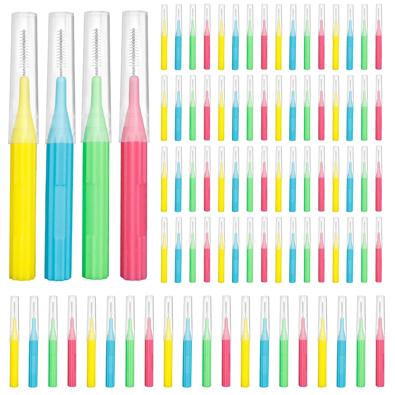 RAZOKO empaque frontal con 88 cabezas para limpieza interdental y elección rápida