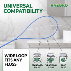 RAZOKO en uso con brackets, limpieza eficaz entre alambres
