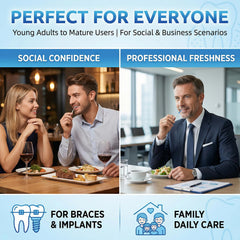 RAZOKO uso interdental en dientes frontales para higiene rápida