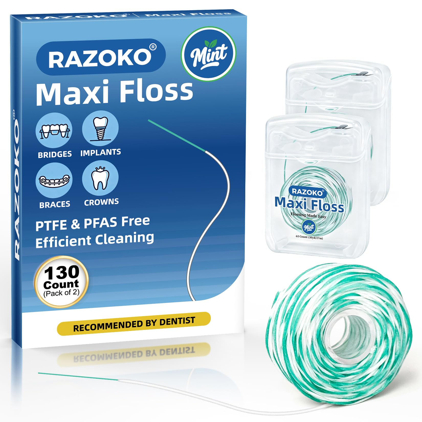 RAZOKO envase frontal mostrando diseño compacto y cantidad