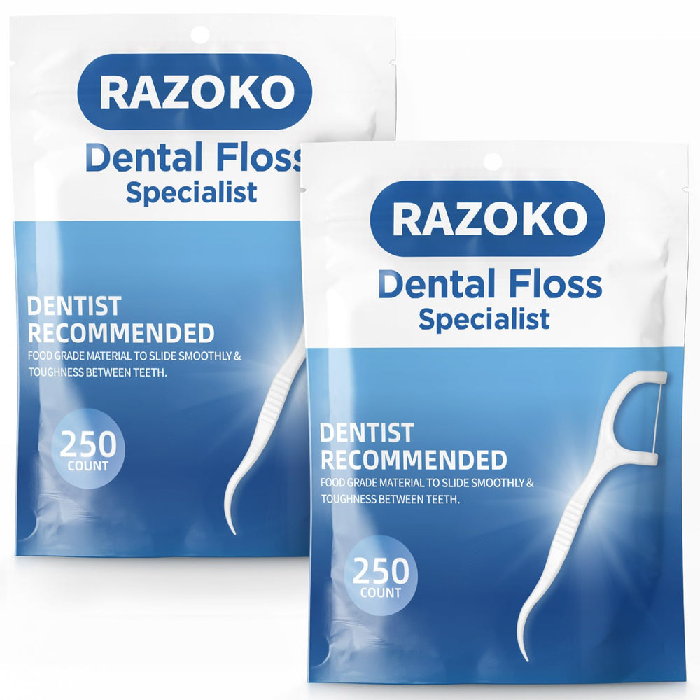 RAZOKO frente del empaque mostrando cantidad y diseño, práctico para almacenamiento
