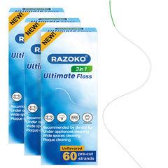 RAZOKO vista frontal del empaque con 180 hilos, facilidad de transporte