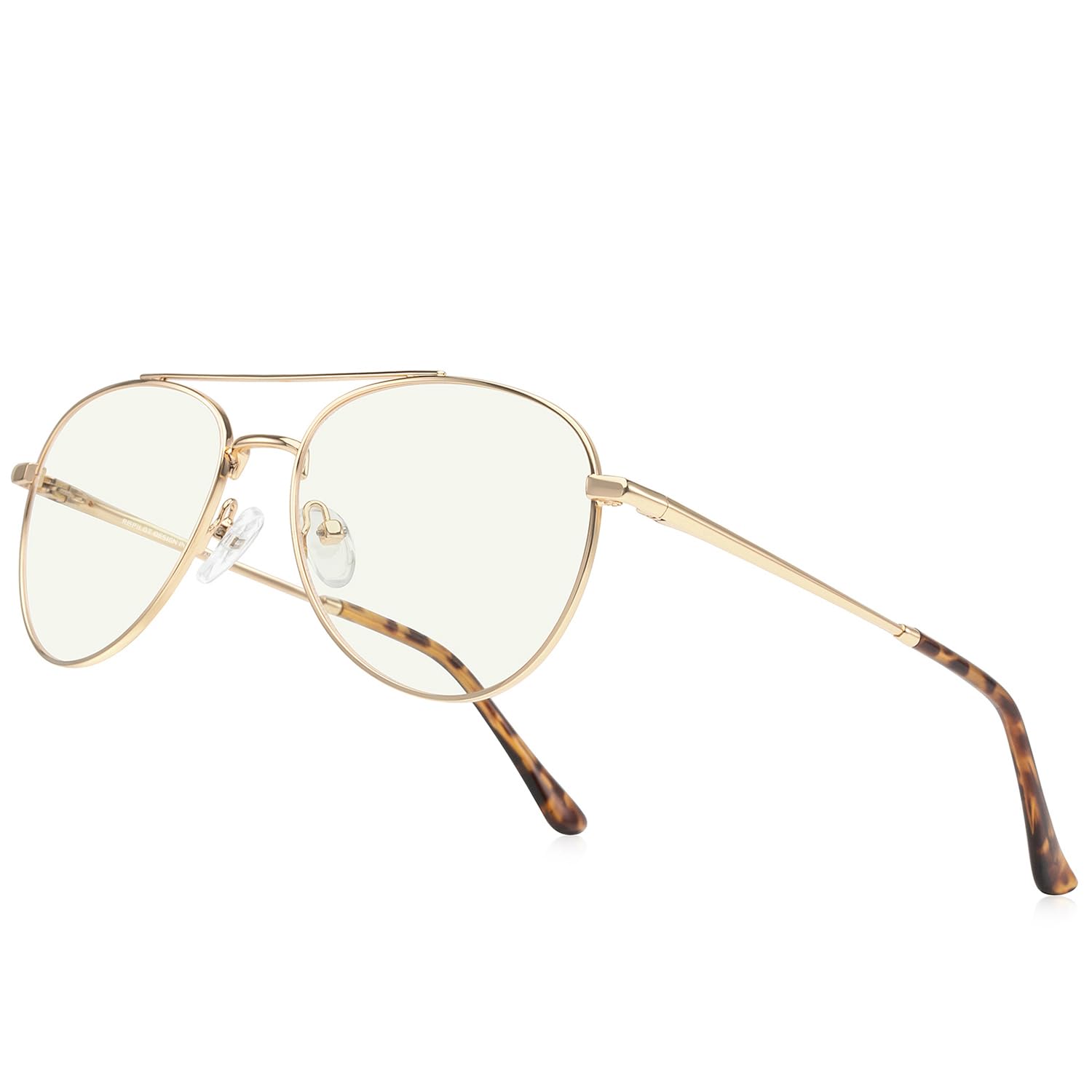 RB.Pilot vista frontal de gafas aviador, ajuste cómodo y estilo unisex