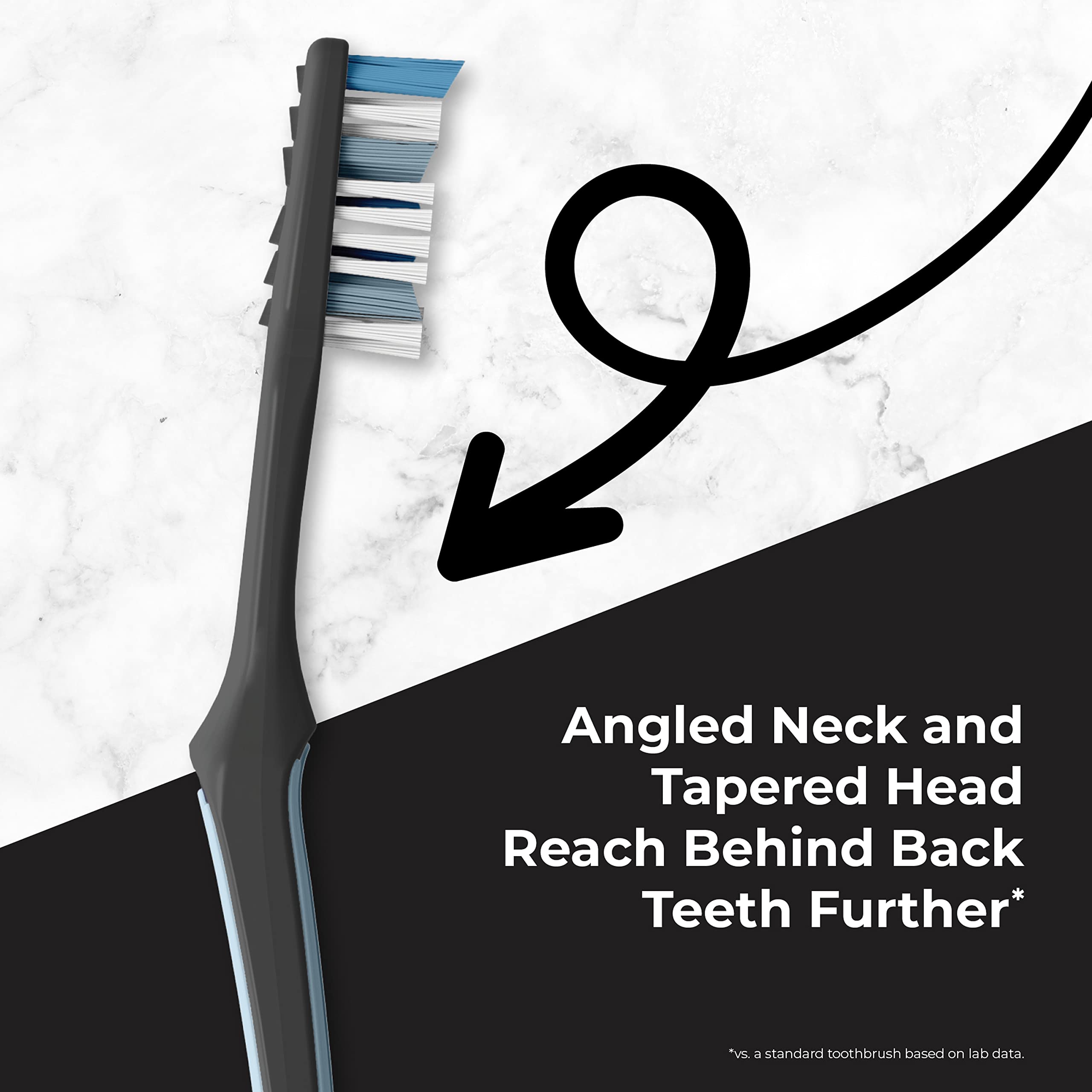 Reach detalle de cerdas bi-nivel para eliminar placa entre dientes