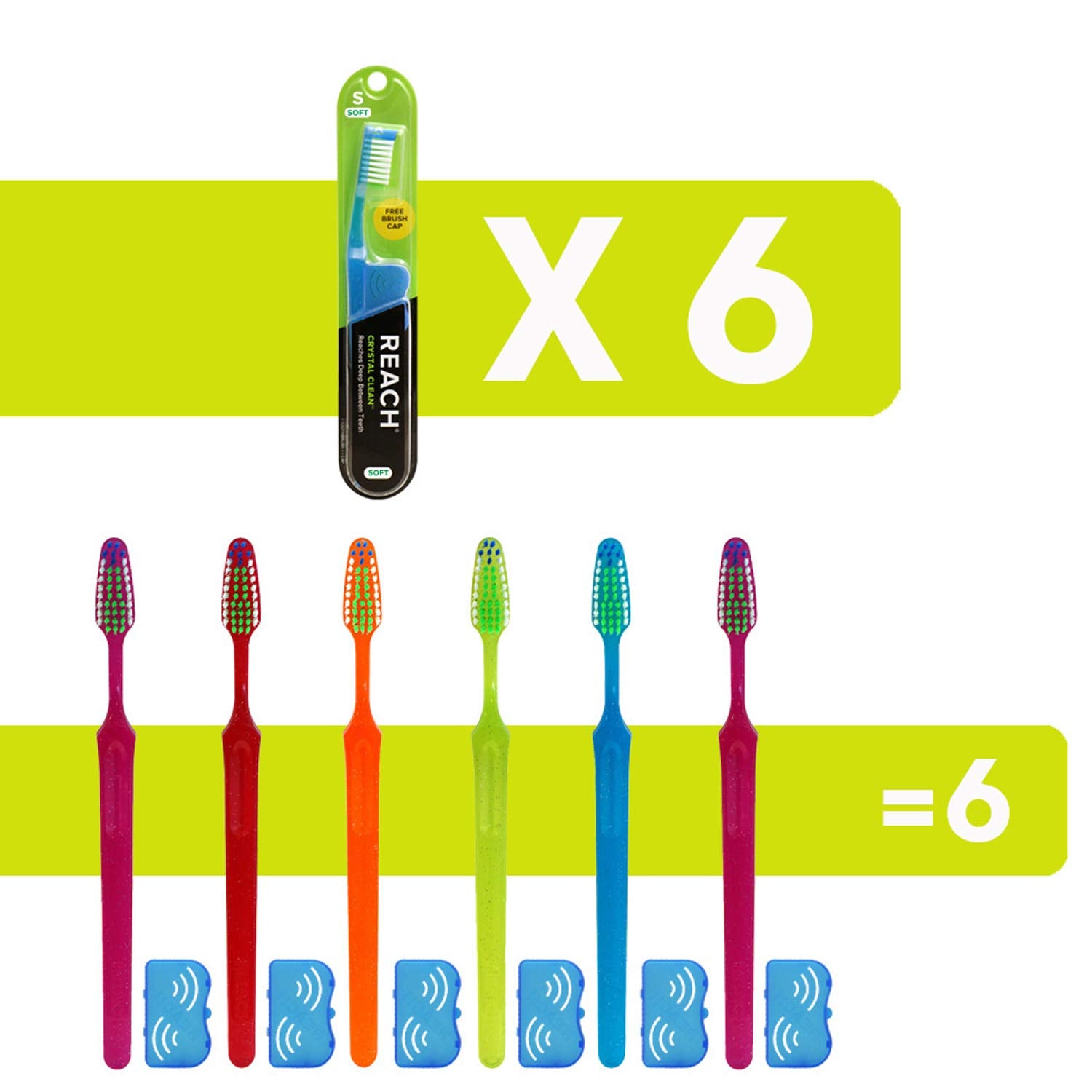 Reach detalle de cerdas bi-nivel que limpia línea gingival eficazmente