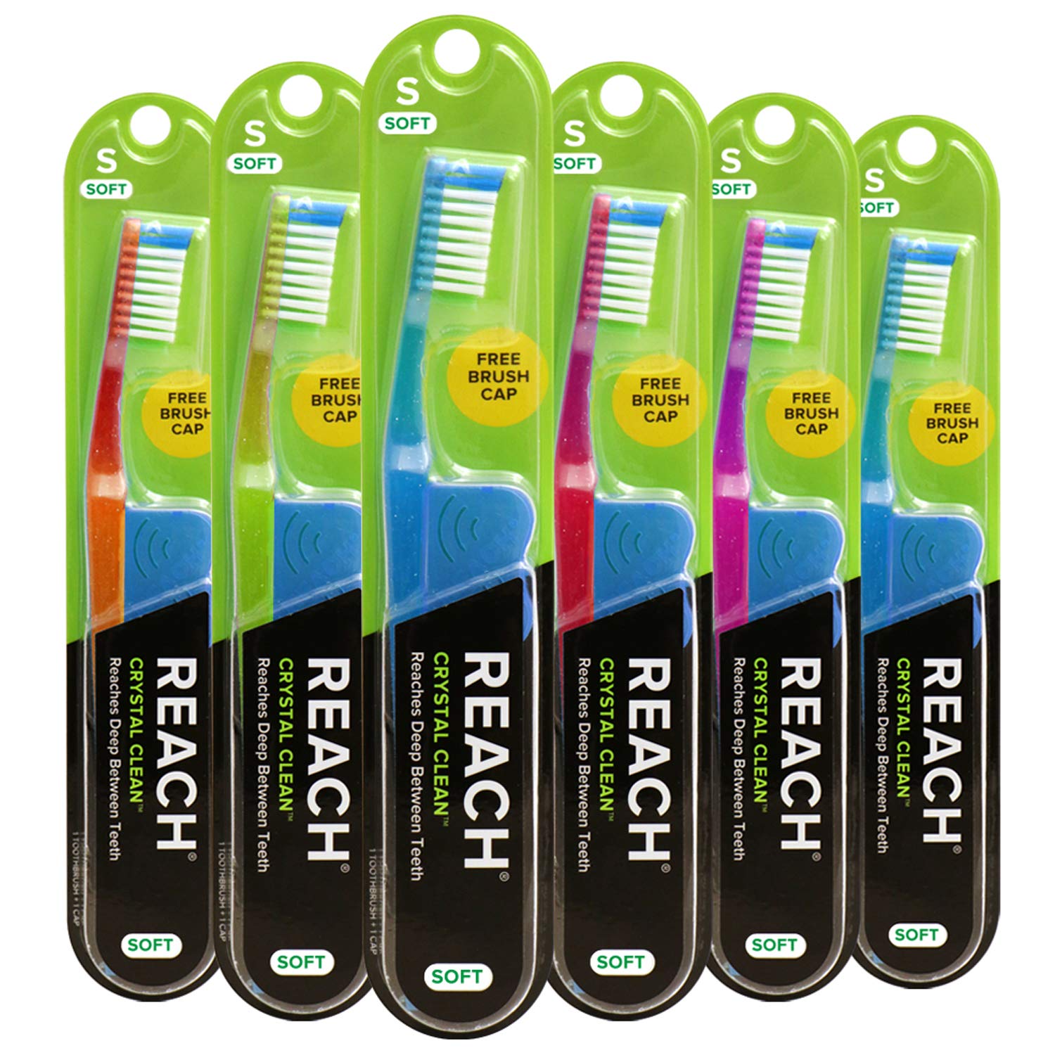 Reach cepillo frontal empaque mostrando seis unidades y beneficio ahorro
